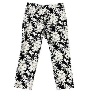 Talbots Signature Ankle‎ Pant Women Sz 8 Floral Slim Tailored Workwear Modern